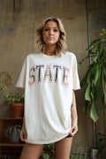 Osu Oklahoma State Cowboys Tartan Off White Thrifted - Adult & Kids T-Shirts, Sweatshirts & Hoodies apparel design preview 1
