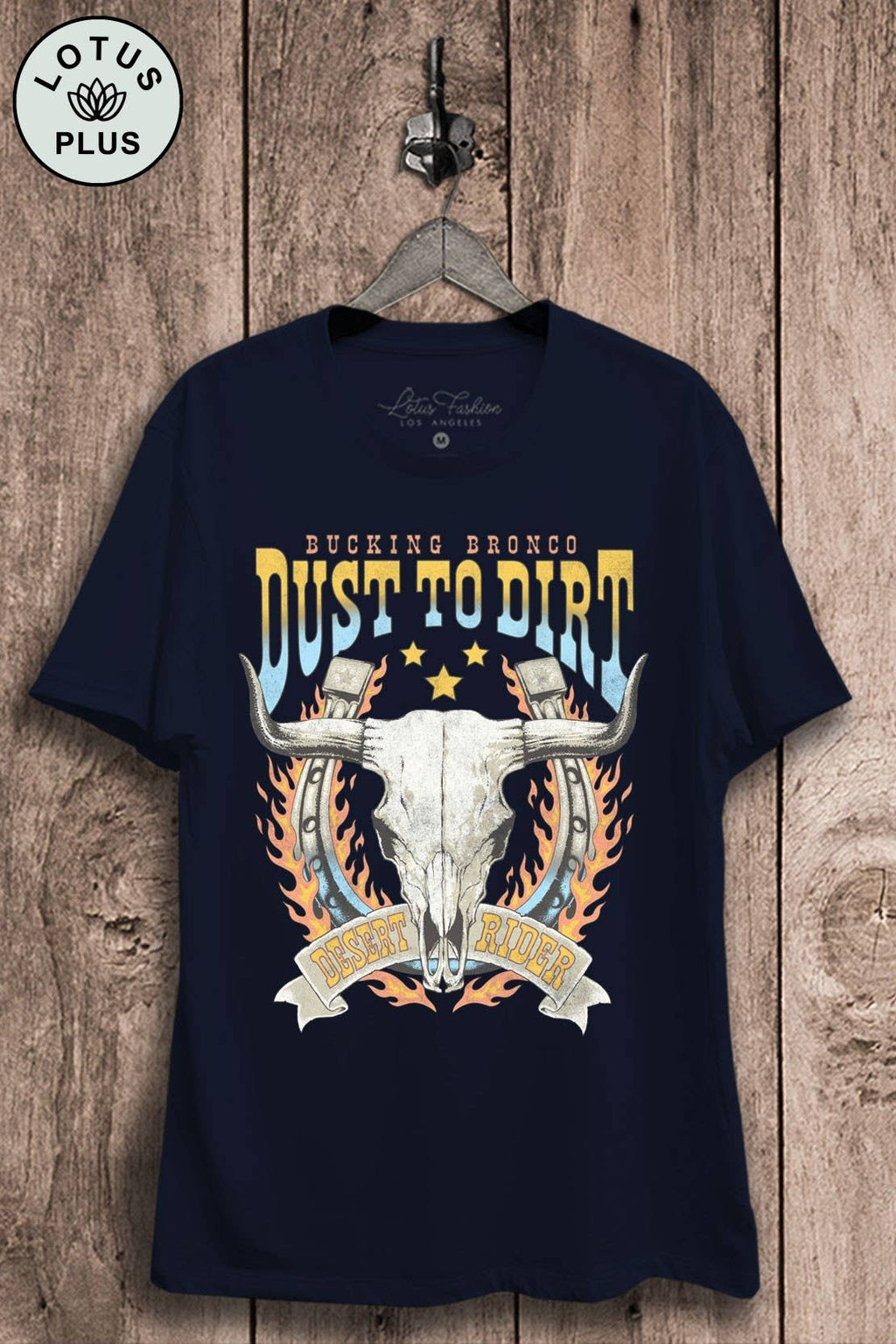 Dust To Dirt Cow Skull Graphic Top - Adult & Kids T-Shirts, Sweatshirts & Hoodies apparel design preview 1
