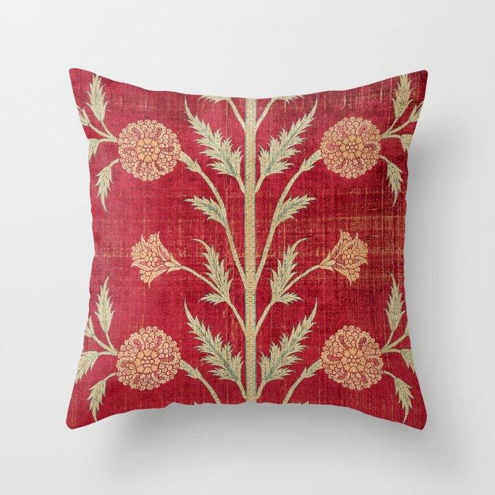 Vintage Distressed Red Floral Throw Pillow Gallery - Adult & Kids T-Shirts, Sweatshirts & Hoodies apparel design preview 1