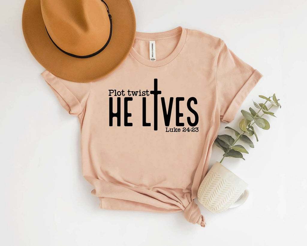 Plot Twist He Livest- - Adult & Kids T-Shirts, Sweatshirts & Hoodies apparel design preview 1