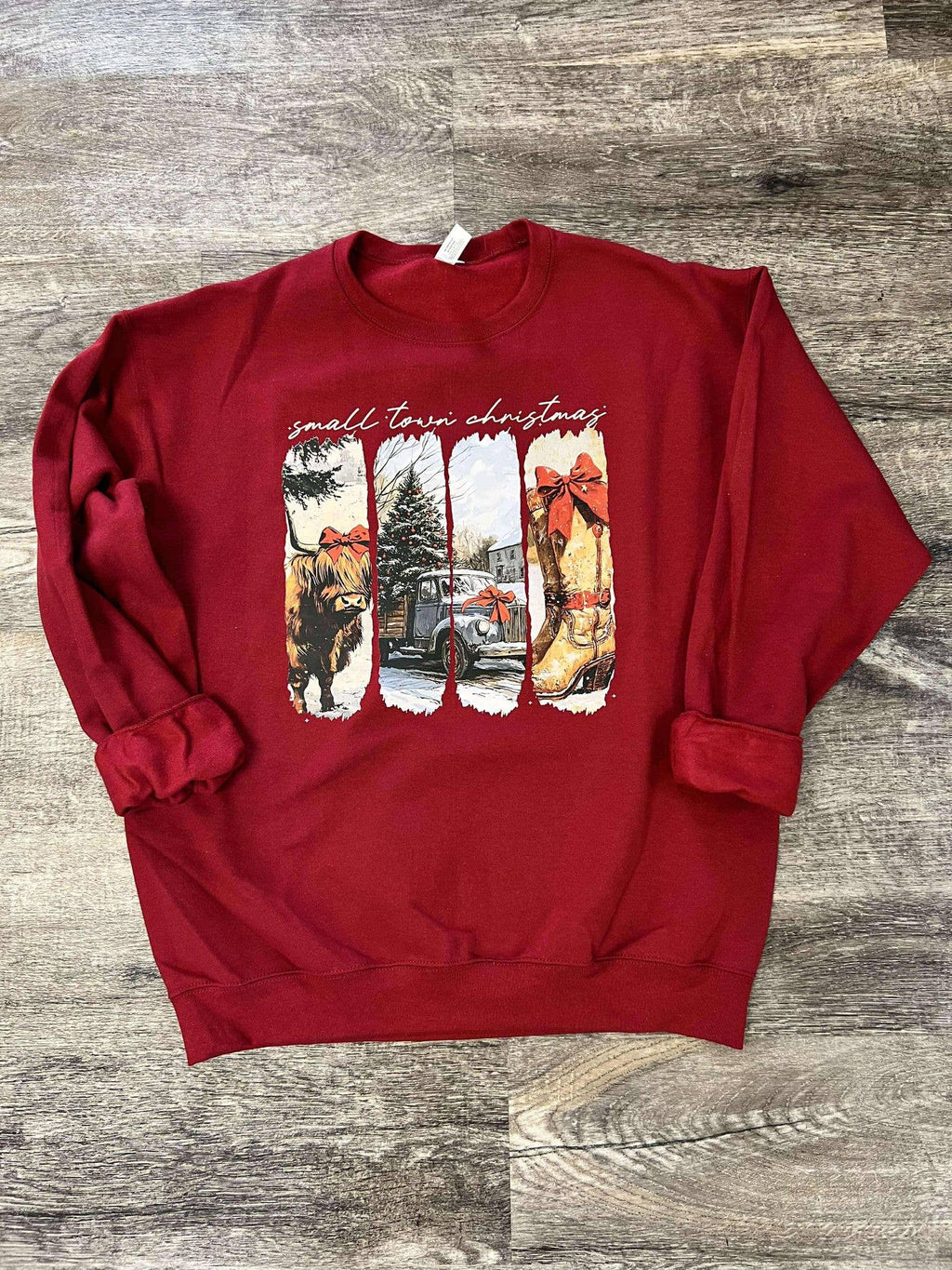 Vintage Small Town Christmas On Cardinal - Adult & Kids T-Shirts, Sweatshirts & Hoodies apparel design preview 1