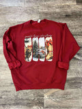 Vintage Small Town Christmas On Cardinal - Adult & Kids T-Shirts, Sweatshirts & Hoodies apparel design preview 1