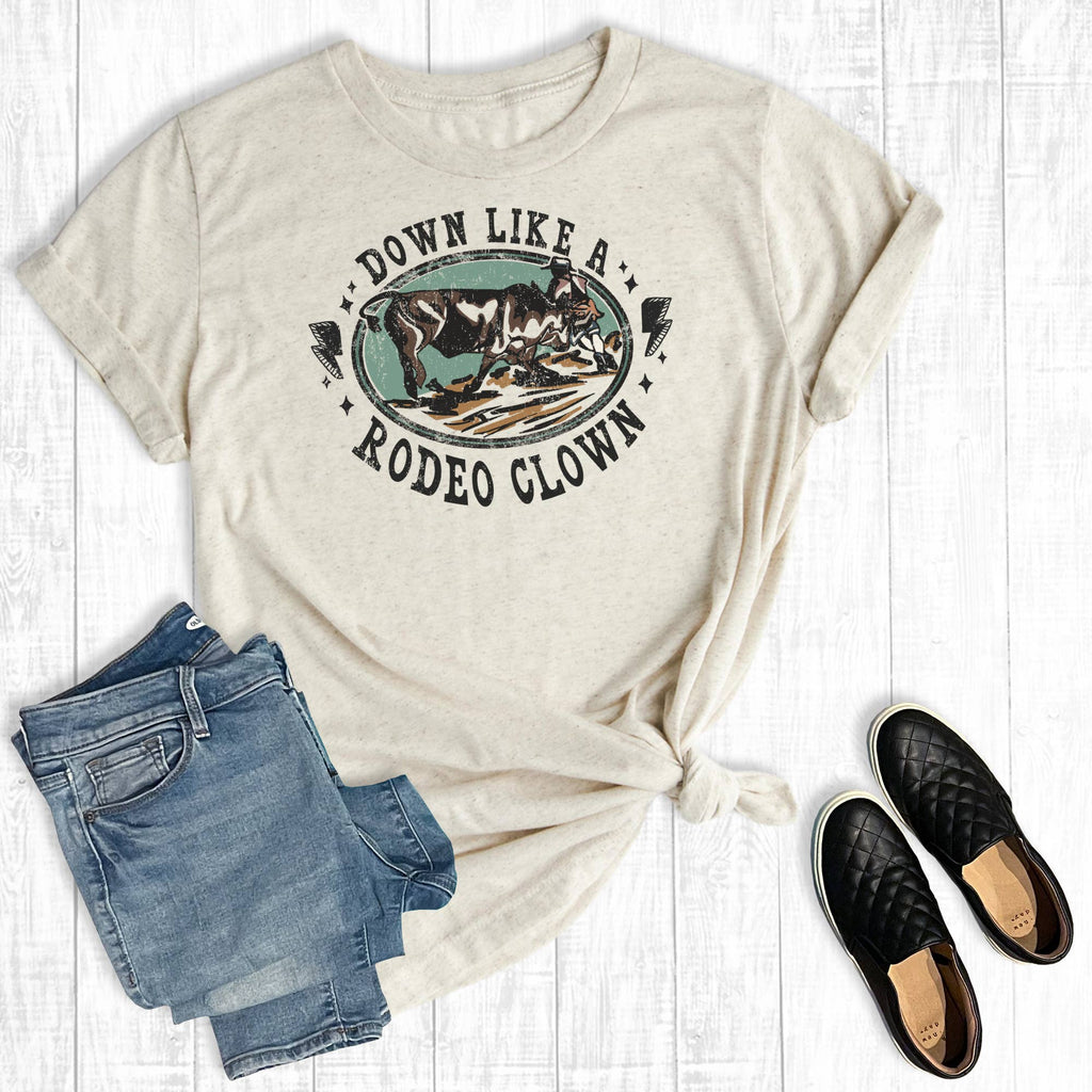 Western Down Like A Rodeo Clown Graphic - Adult & Kids T-Shirts, Sweatshirts & Hoodies apparel design preview 1