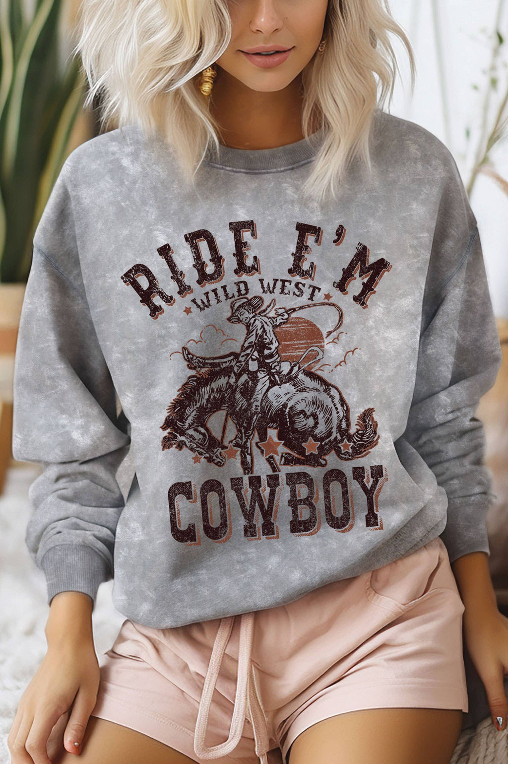 Ride E'm Cowboy Mineral Graphic Brushed - Adult & Kids T-Shirts, Sweatshirts & Hoodies apparel design preview 1