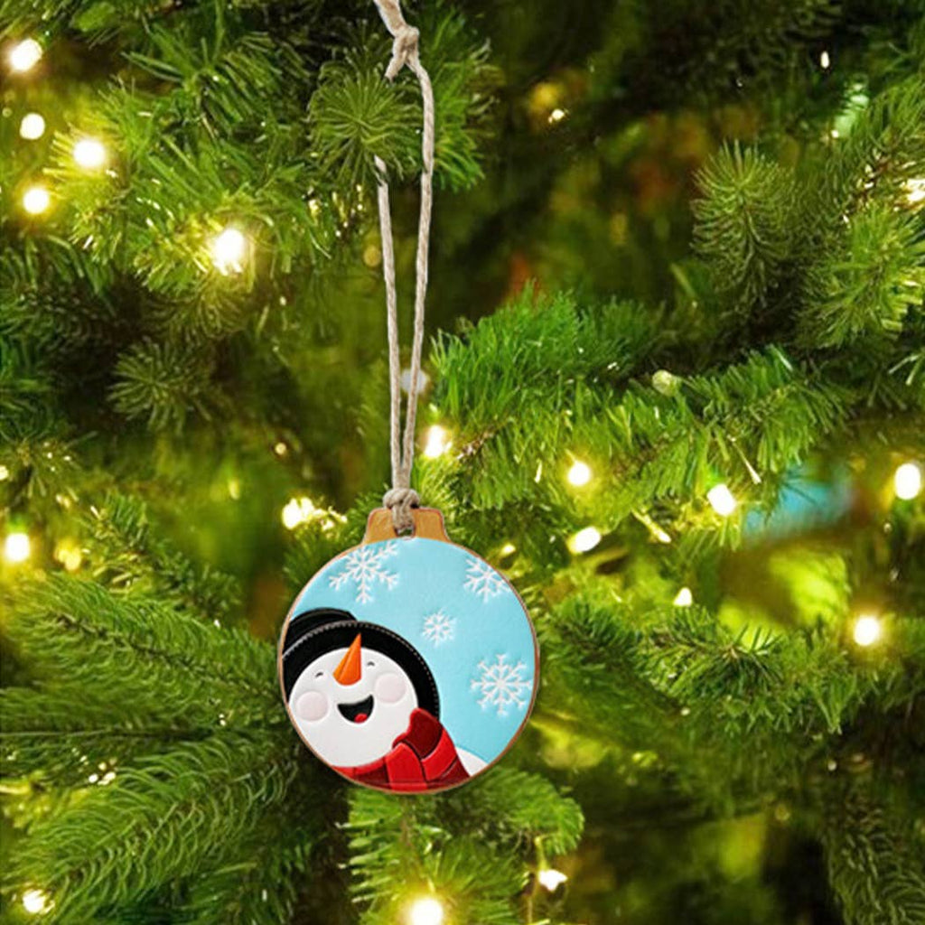 Snowman Snowflake Leather Christmas Tree Ornament - Adult & Kids T-Shirts, Sweatshirts & Hoodies apparel design preview 1