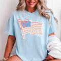 Preppy Flag July 4th Graphic Comfort Color - Adult & Kids T-Shirts, Sweatshirts & Hoodies apparel design preview 1