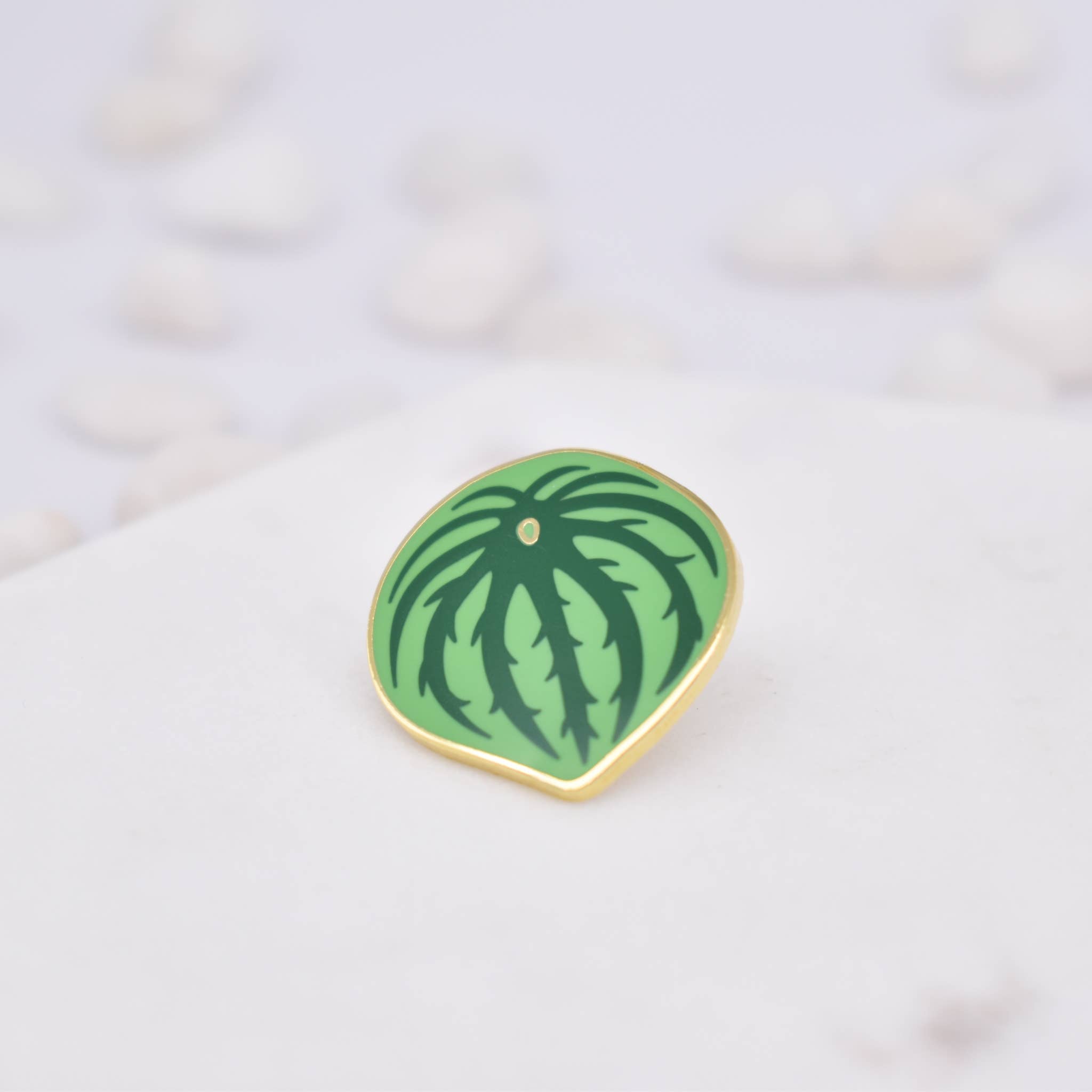 Watermelon Peperomia Plant Enamel Pin - Adult & Kids T-Shirts, Sweatshirts & Hoodies apparel design preview 1