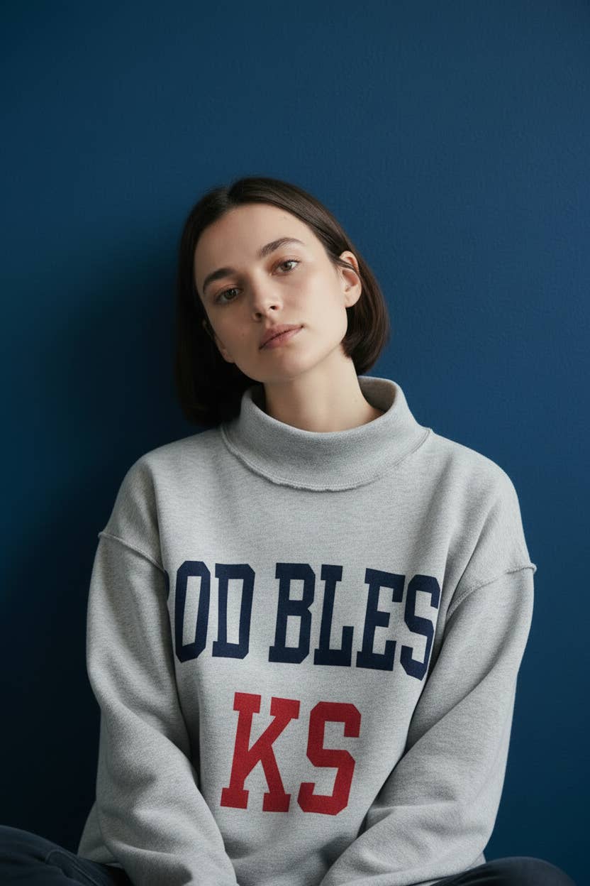 IT2594-GODBLESS God Bless (State) Mock-Neck - Adult & Kids T-Shirts, Sweatshirts & Hoodies apparel design preview 1