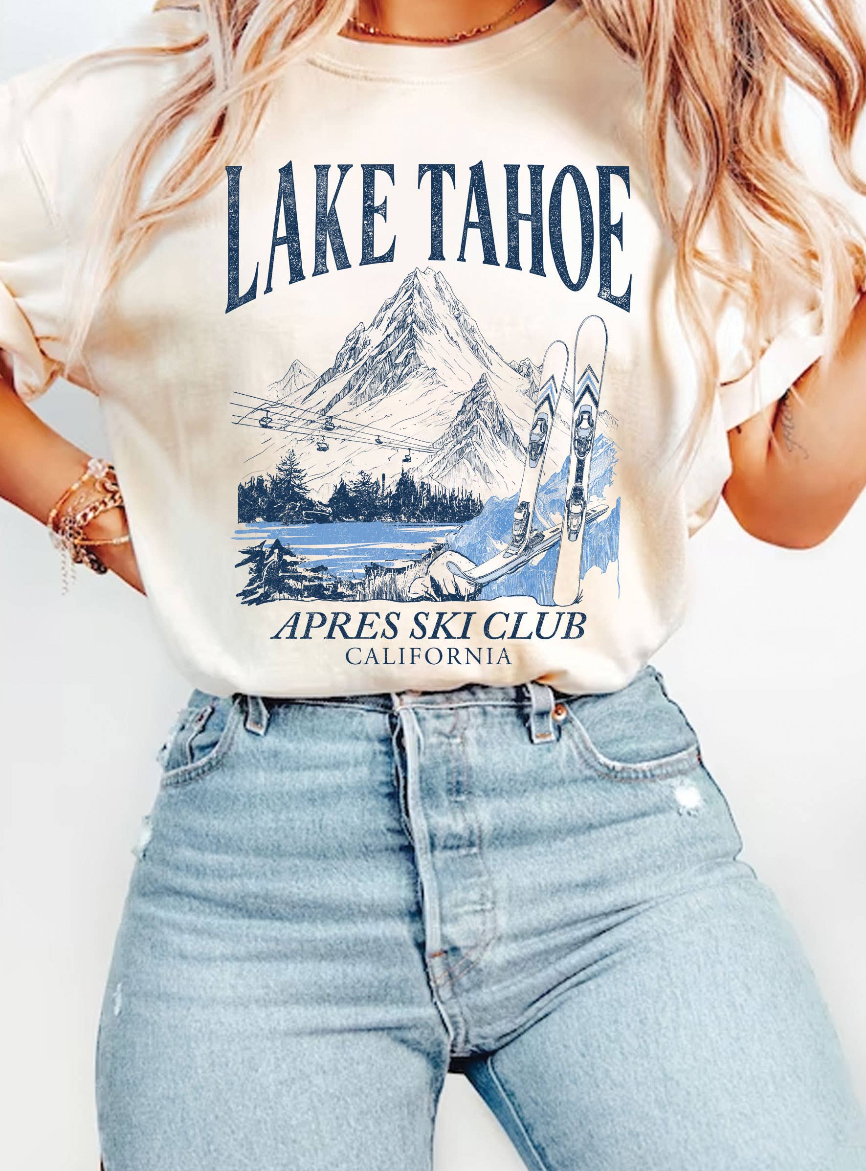 Lake Tahoe Apres Ski Club Graphic - Adult & Kids T-Shirts, Sweatshirts & Hoodies apparel design preview 1
