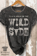 Wild Side Graphic Print Mineral Wash Loose Top - Adult & Kids T-Shirts, Sweatshirts & Hoodies apparel design preview 1