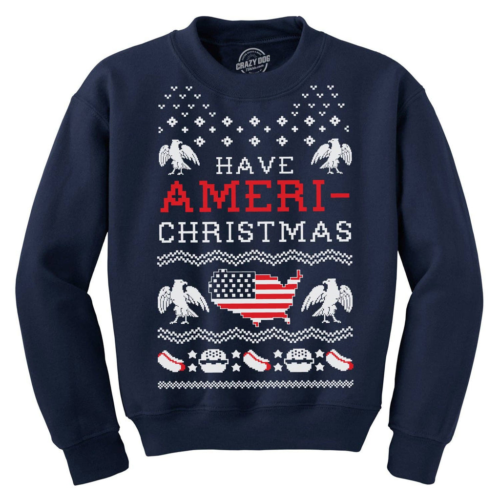 Have Ameri-Christmas Crew Neck - Adult & Kids T-Shirts, Sweatshirts & Hoodies apparel design preview 1