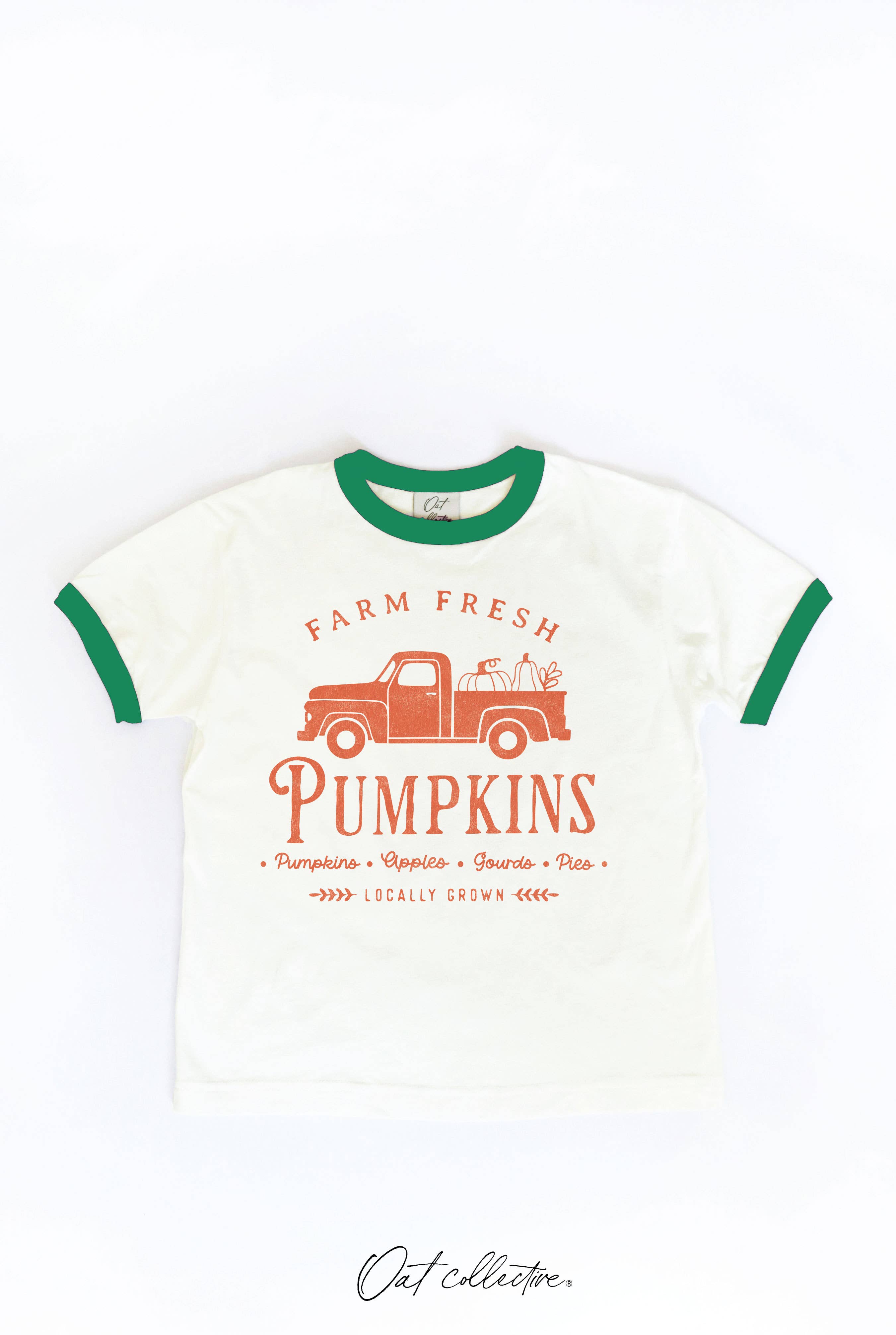 Farm Fresh Pumpkins Toddler Unisex Ringer Top - Adult & Kids T-Shirts, Sweatshirts & Hoodies apparel design preview 1