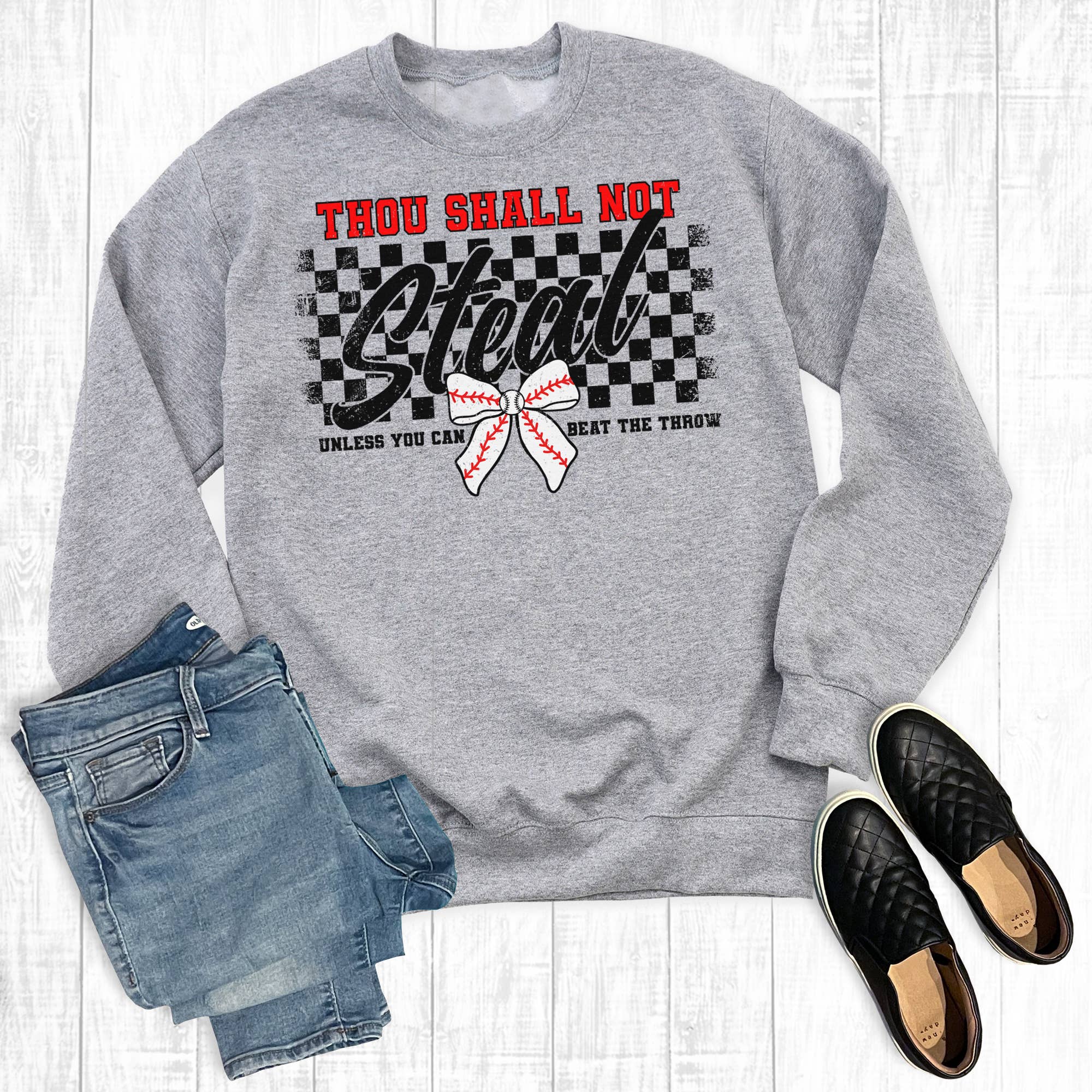 Baseball Thou Shall Not Steal - Adult & Kids T-Shirts, Sweatshirts & Hoodies apparel design preview 1