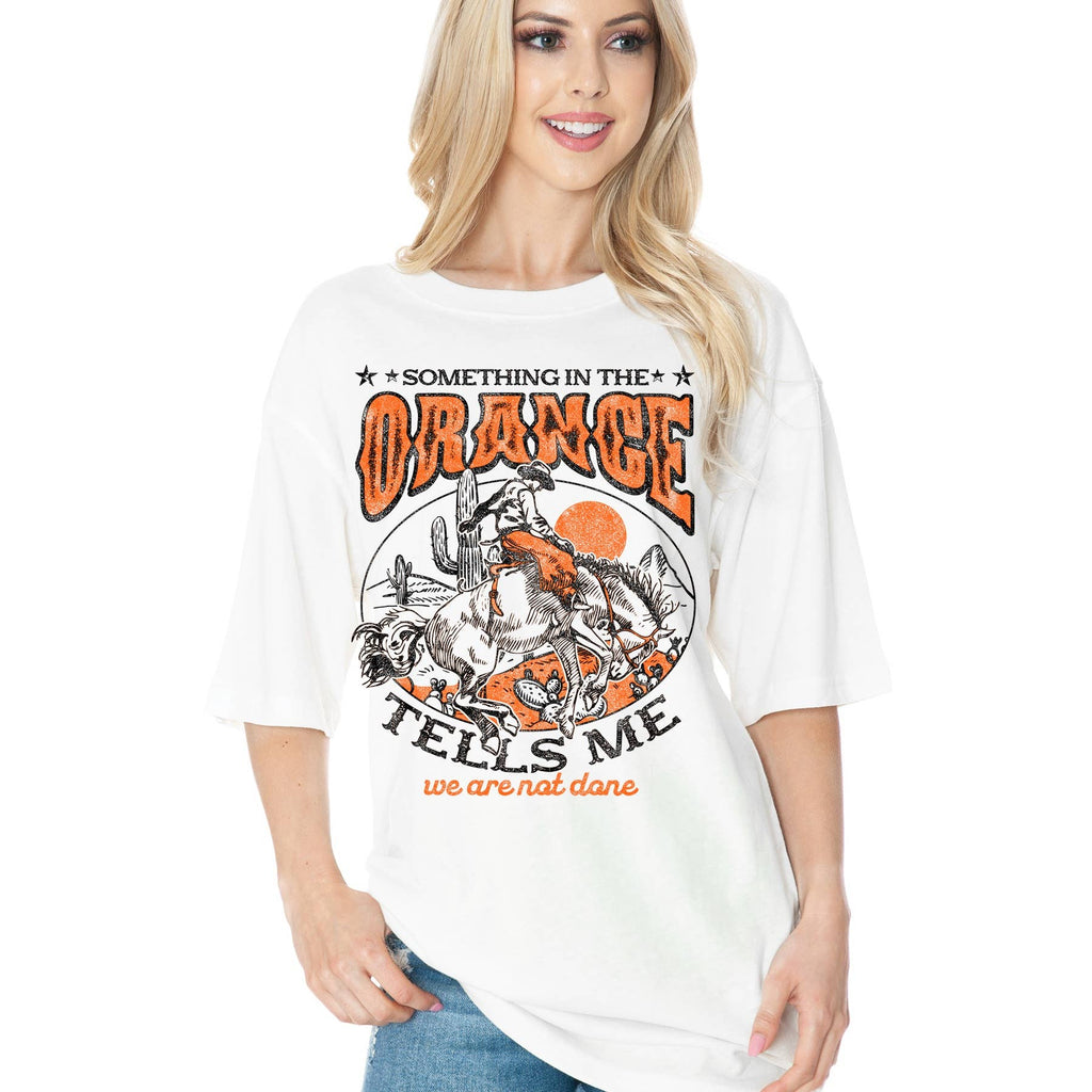 Unisex Oversized Orange Tells Me - Adult & Kids T-Shirts, Sweatshirts & Hoodies apparel design preview 1