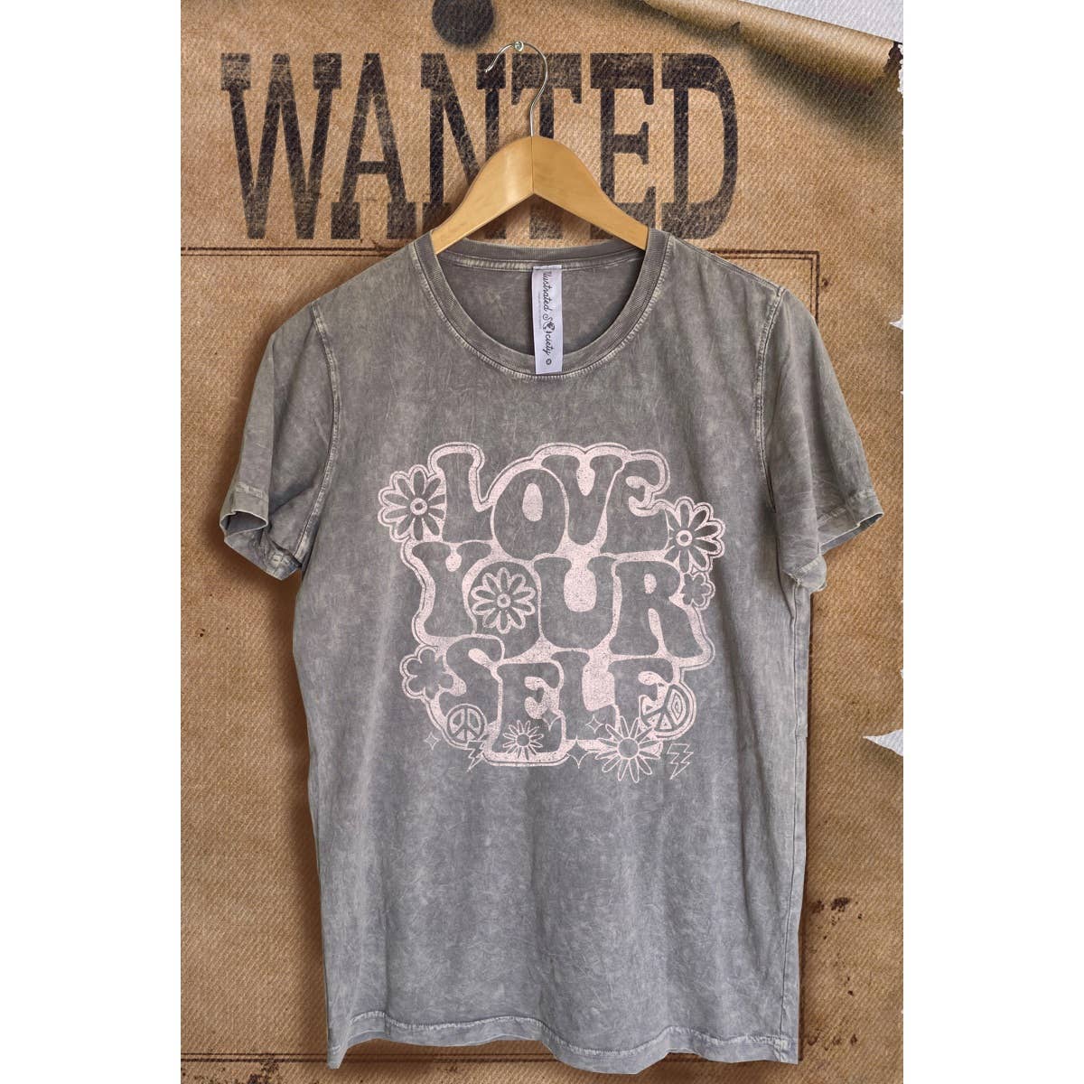 Love Yourself Mineral Wash Vintage Graphic - Adult & Kids T-Shirts, Sweatshirts & Hoodies apparel design preview 1