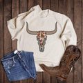 Western Check Cow Print Skull - Adult & Kids T-Shirts, Sweatshirts & Hoodies apparel design preview 1
