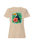 Tropical Toucan and Hibiscus Art Women's - Adult & Kids T-Shirts, Sweatshirts & Hoodies apparel design preview 1