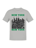 New York Skyline Art Print Men's - Adult & Kids T-Shirts, Sweatshirts & Hoodies apparel design preview 1