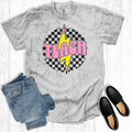 Retro Teacher Checkered Pencil Lightning Bolt Comfort - Adult & Kids T-Shirts, Sweatshirts & Hoodies apparel design preview 1