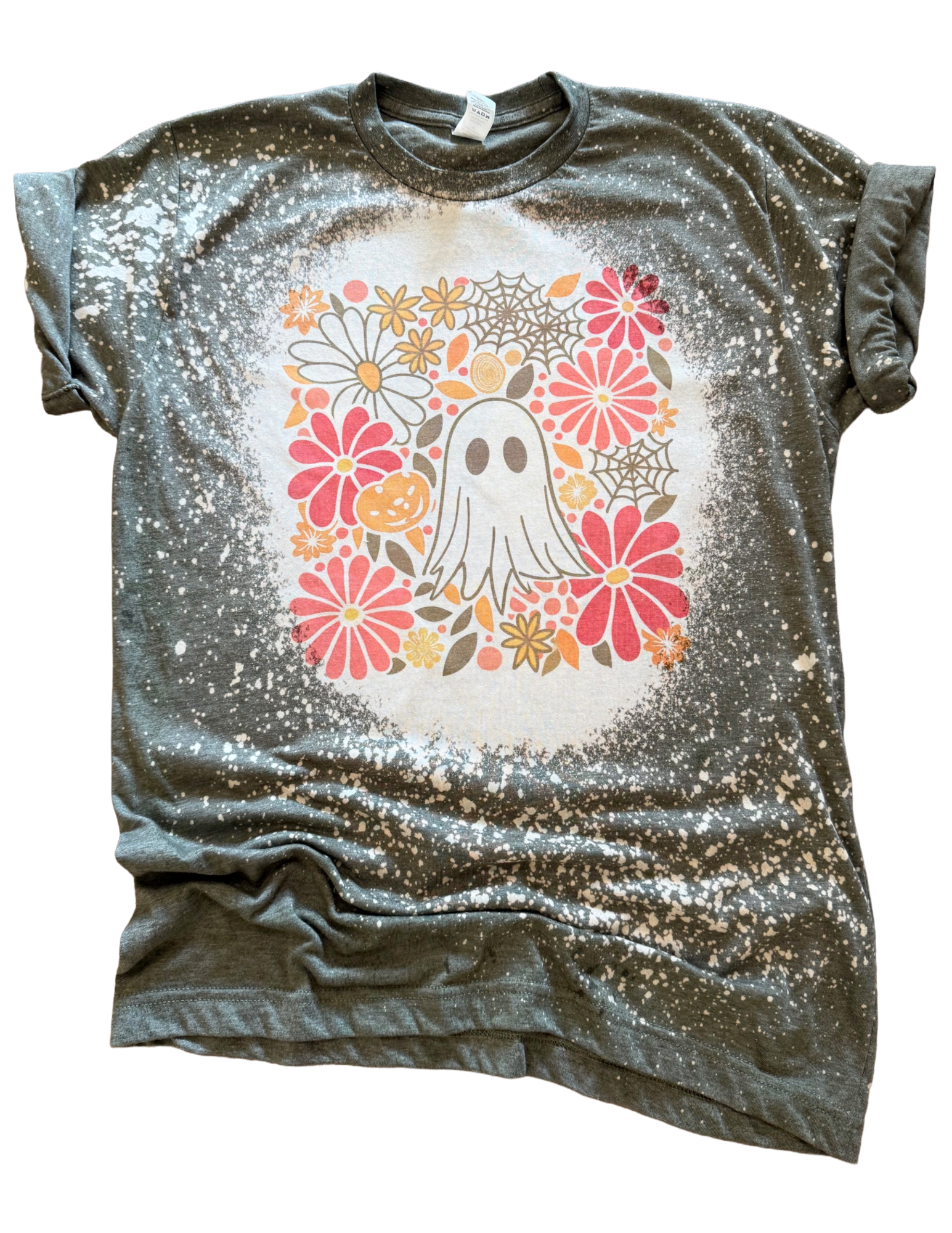 Groovy Ghoul Halloween Bleached - Adult & Kids T-Shirts, Sweatshirts & Hoodies apparel design preview 1