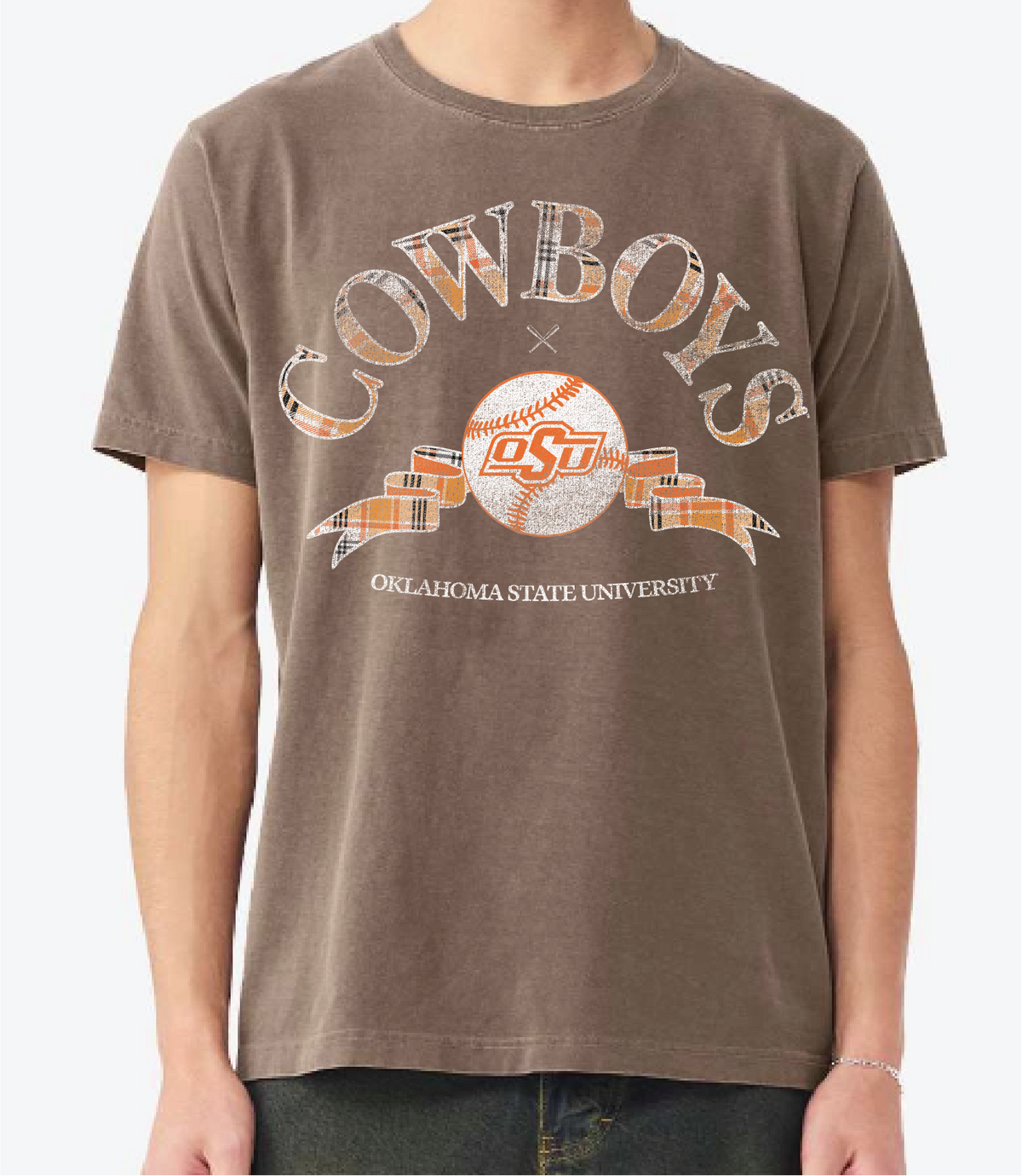 Osu Cowboys Heritage Baseball Brown Comfort Colors - Adult & Kids T-Shirts, Sweatshirts & Hoodies apparel design preview 1