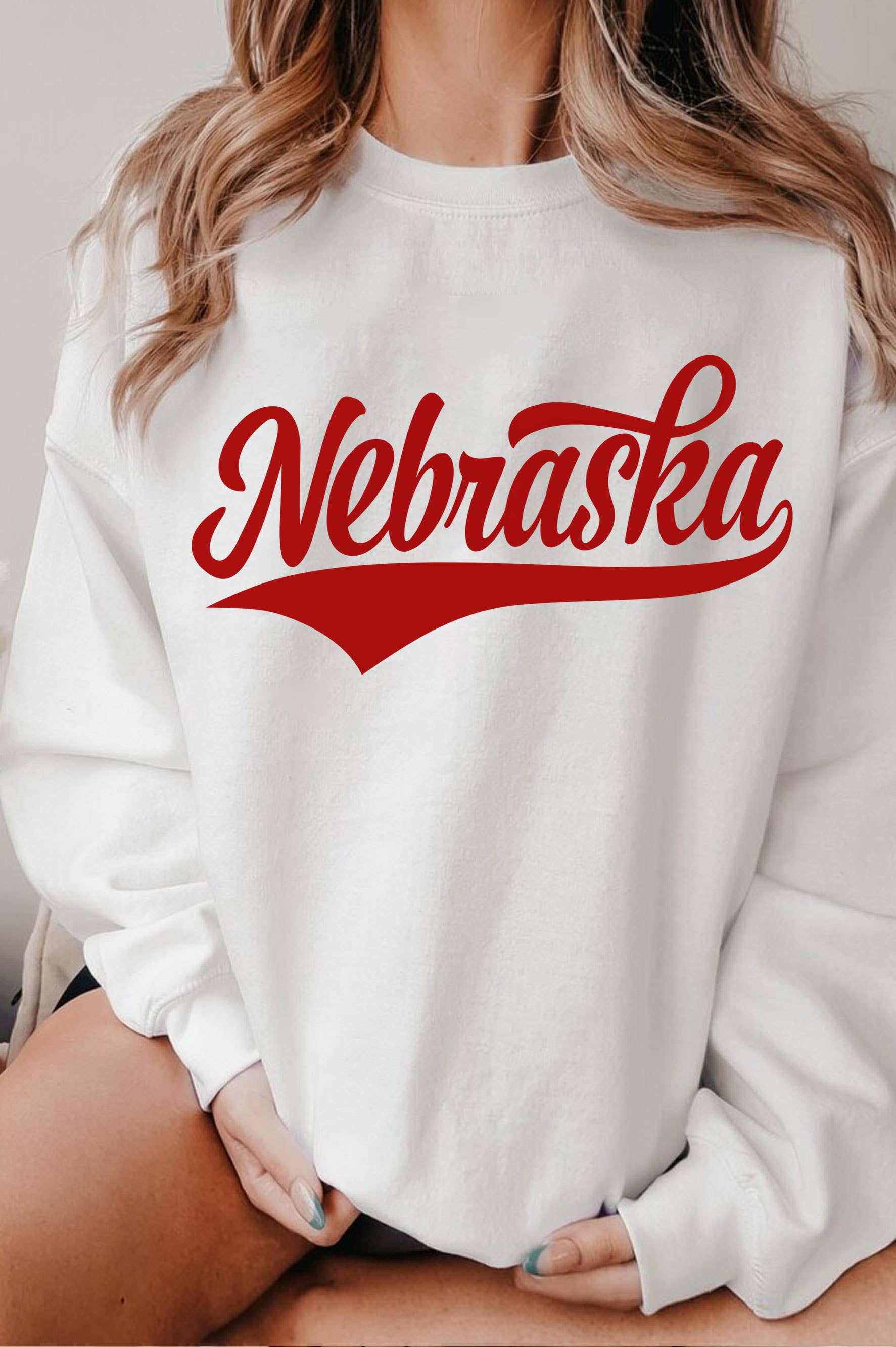 Nebraska Puff Graphic Brushed - Adult & Kids T-Shirts, Sweatshirts & Hoodies apparel design preview 1