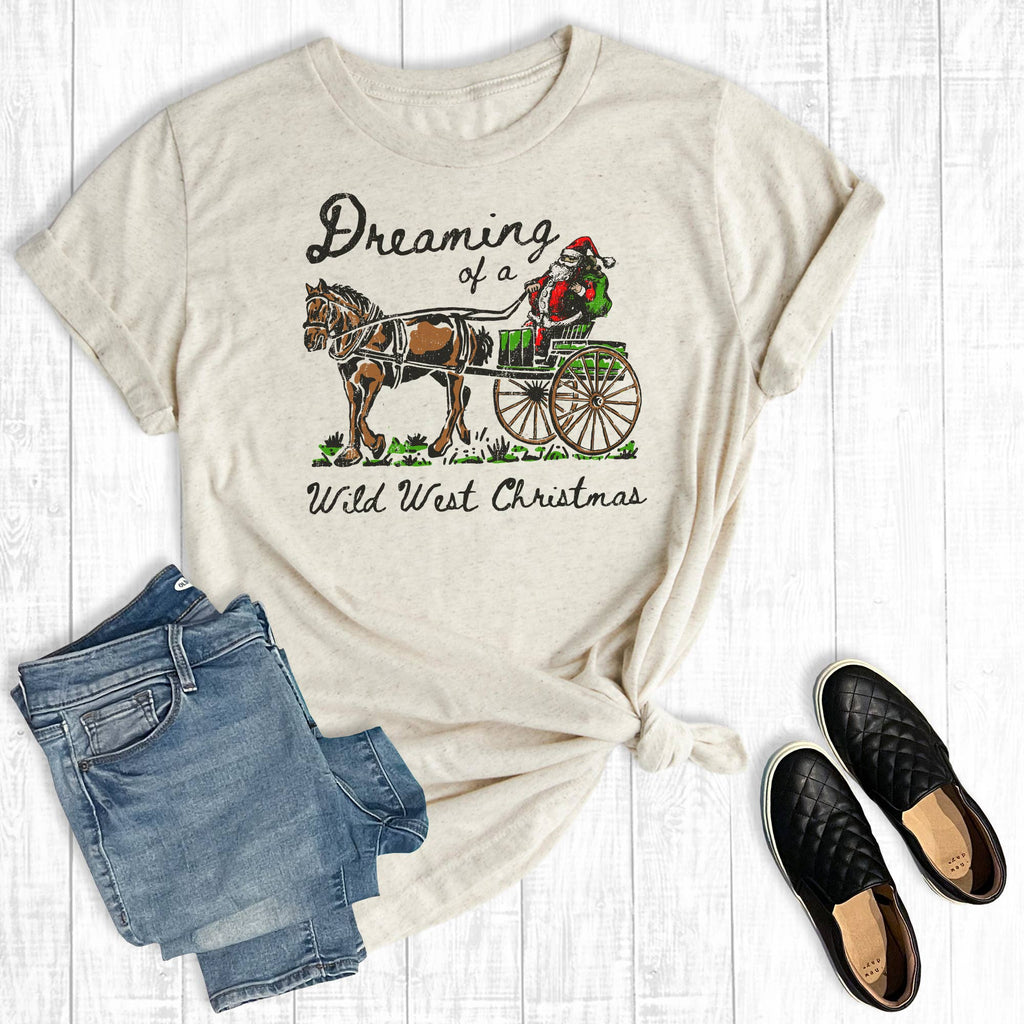 Dreaming of A Wild West Christmas Graphic - Adult & Kids T-Shirts, Sweatshirts & Hoodies apparel design preview 1