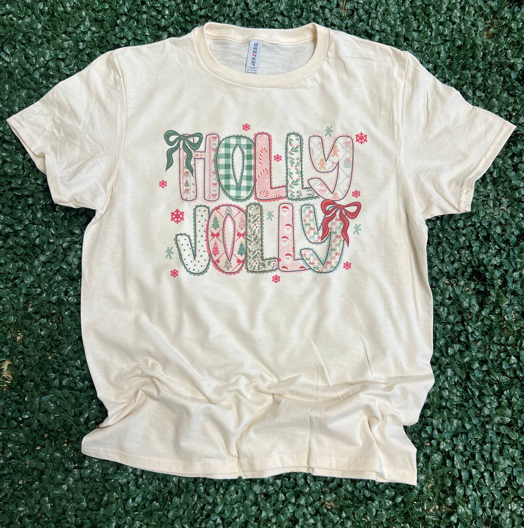 Holly Jolly On Cream - Adult & Kids T-Shirts, Sweatshirts & Hoodies apparel design preview 1