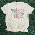Holly Jolly On Cream - Adult & Kids T-Shirts, Sweatshirts & Hoodies apparel design preview 1