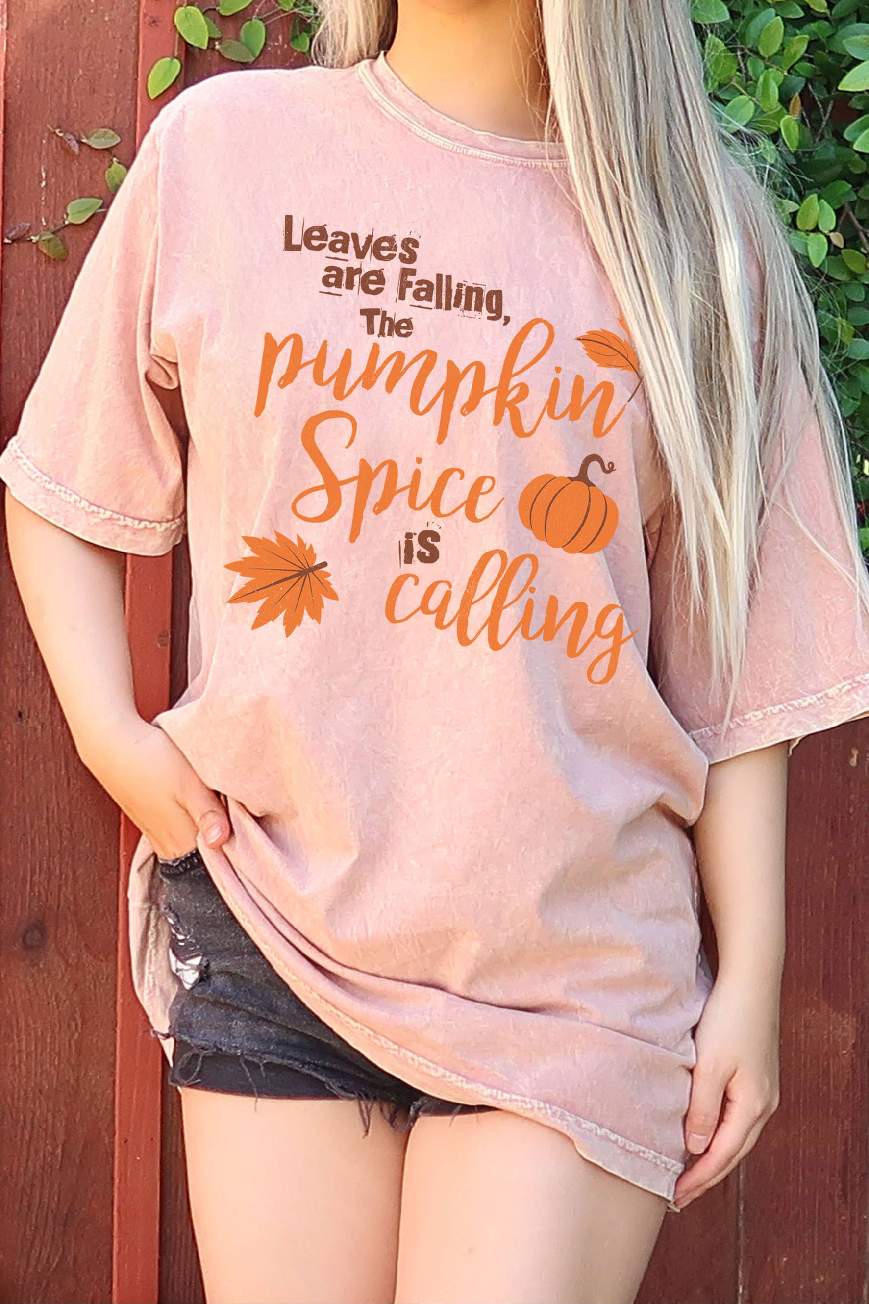 The Pumpkin Spice Is Calling Fall Oversize Mineral - Adult & Kids T-Shirts, Sweatshirts & Hoodies apparel design preview 1