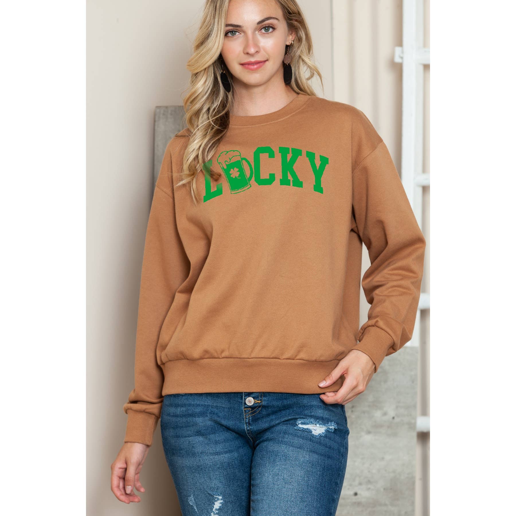 Lucky Crewneck Sweater - Adult & Kids T-Shirts, Sweatshirts & Hoodies apparel design preview 1