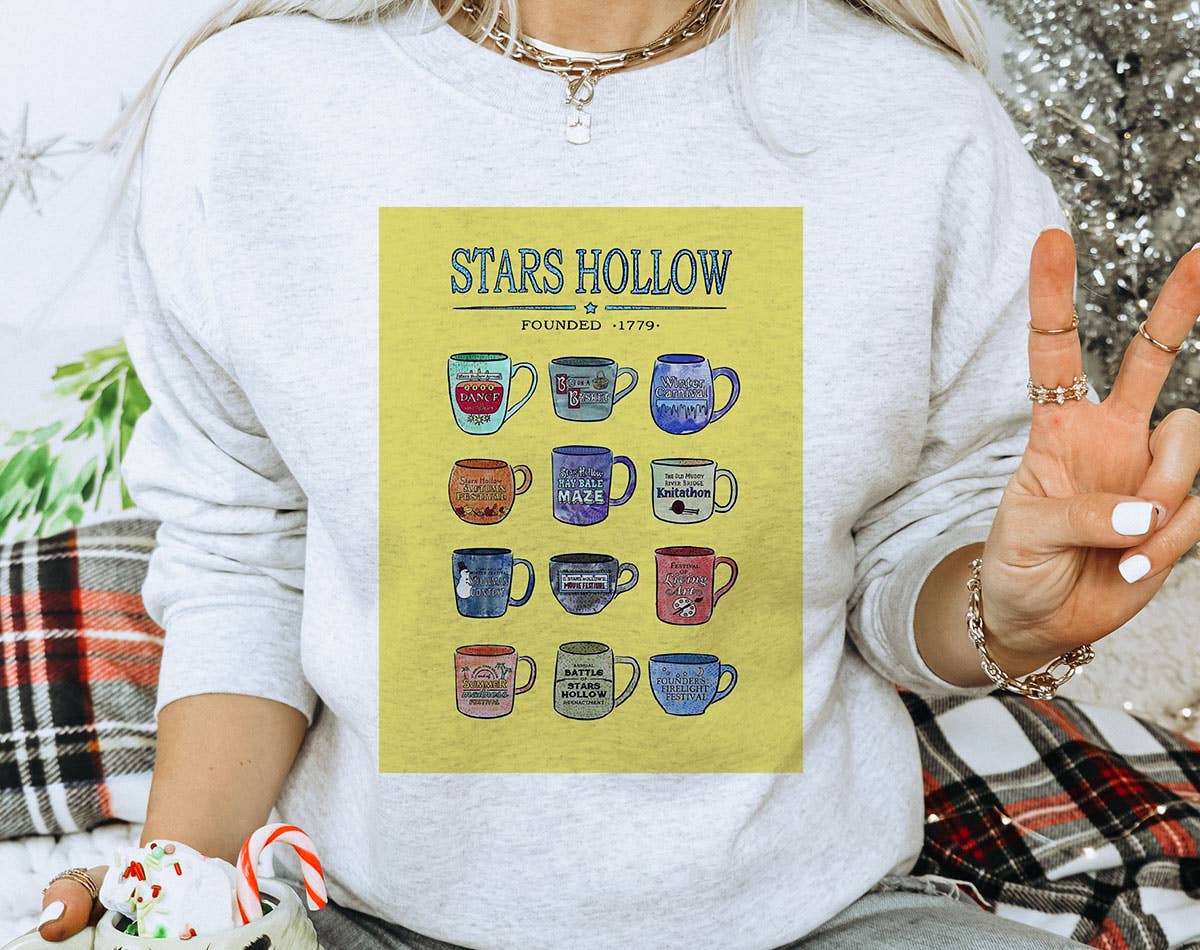 Star Hollow Coffee Cups Gilmore Girls Inspired - Adult & Kids T-Shirts, Sweatshirts & Hoodies apparel design preview 1