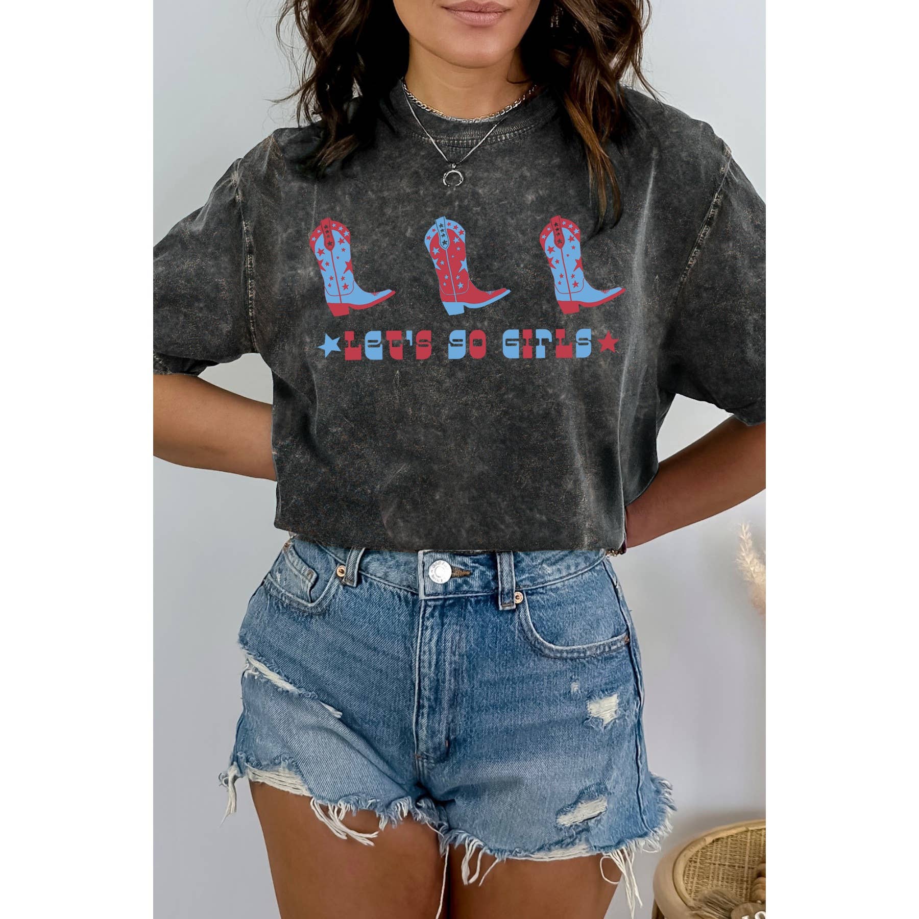 Lets Go Girls- Vintage Mineral Wash - Adult & Kids T-Shirts, Sweatshirts & Hoodies apparel design preview 1