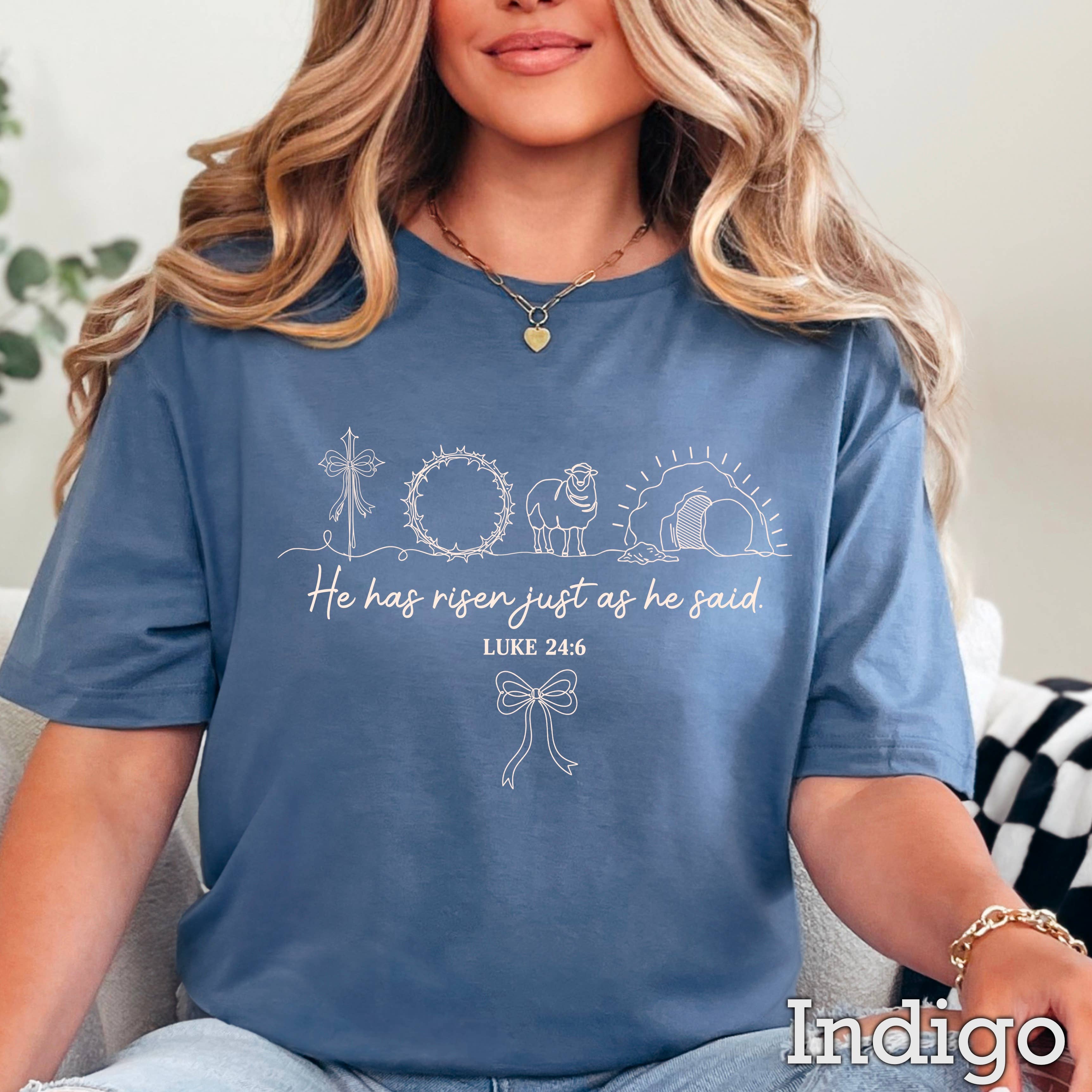 He Is Risen Easter Graphic Gildan - Adult & Kids T-Shirts, Sweatshirts & Hoodies apparel design preview 1