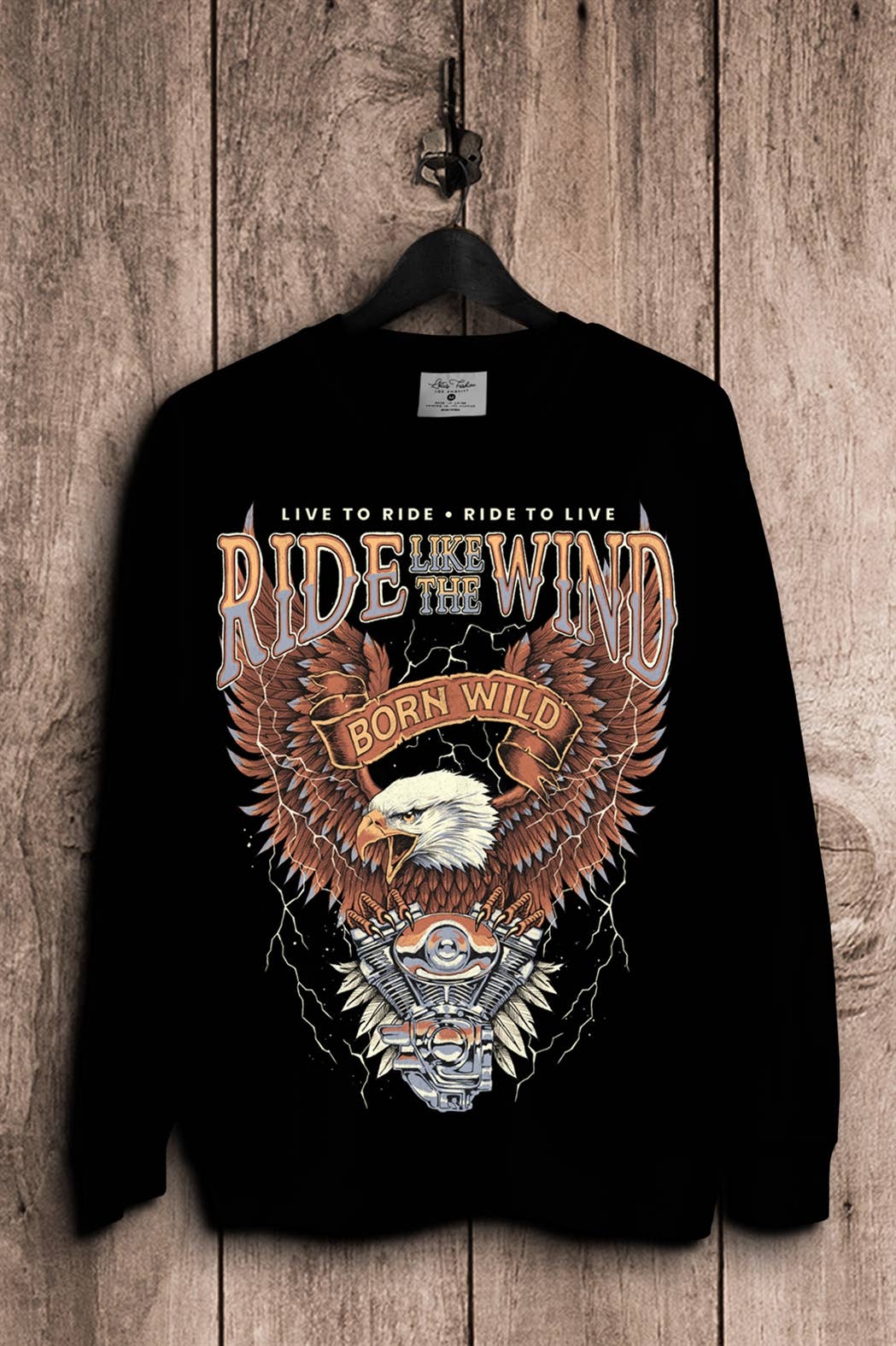 Ride Like the Wind Born Free - Adult & Kids T-Shirts, Sweatshirts & Hoodies apparel design preview 1