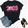 Happy New Year 2025 Pink Disco Ball Graphic - Adult & Kids T-Shirts, Sweatshirts & Hoodies apparel design preview 1