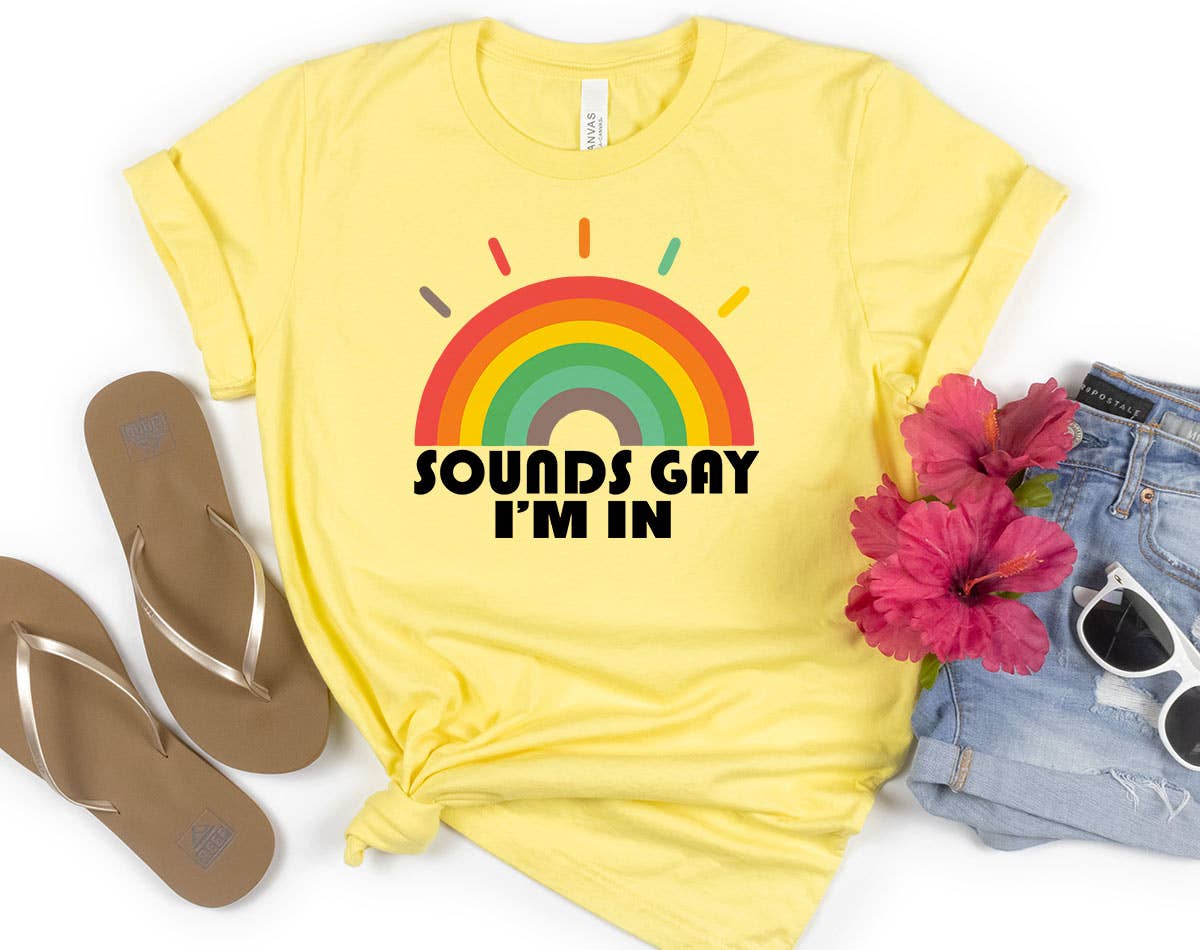 Sounds Gay, I'm in Funny Lgbtq - Adult & Kids T-Shirts, Sweatshirts & Hoodies apparel design preview 1