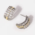 Triple Linear Cz Crescent Shape Post Earrings - Adult & Kids T-Shirts, Sweatshirts & Hoodies apparel design preview 1