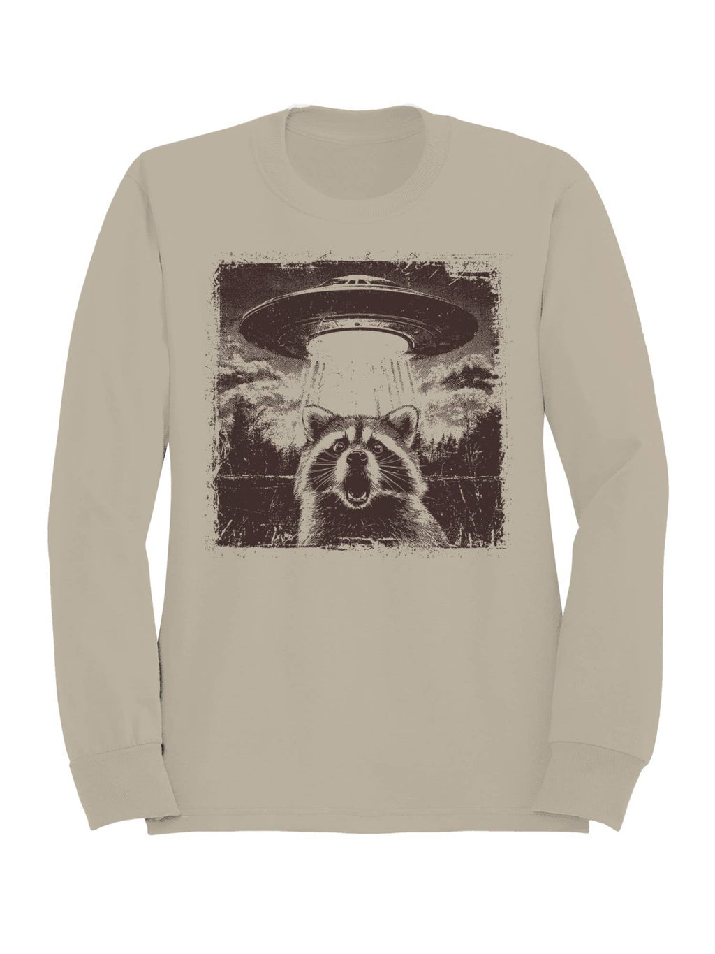 Raccoon Meets Ufo Adventure Women's - Adult & Kids T-Shirts, Sweatshirts & Hoodies apparel design preview 1