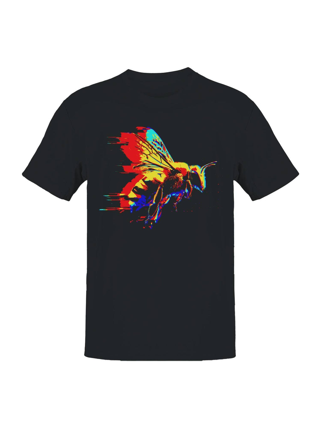 Vibrant Glitch Honeybee Art Men's - Adult & Kids T-Shirts, Sweatshirts & Hoodies apparel design preview 1