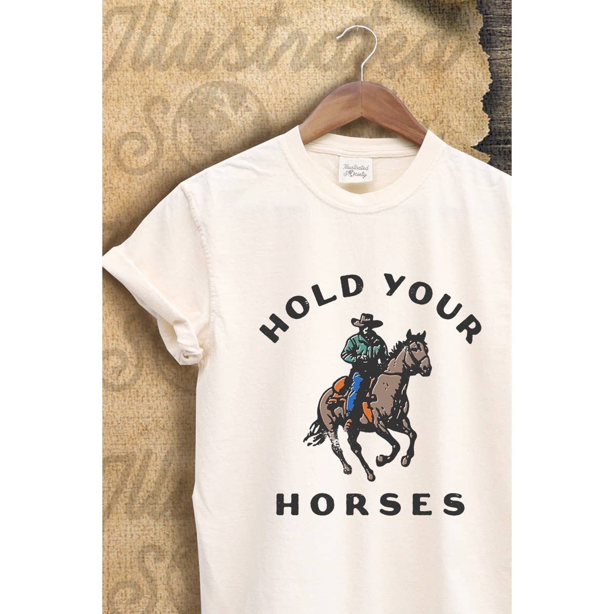 Hold Your Horses Vintage Graphic - Adult & Kids T-Shirts, Sweatshirts & Hoodies apparel design preview 1