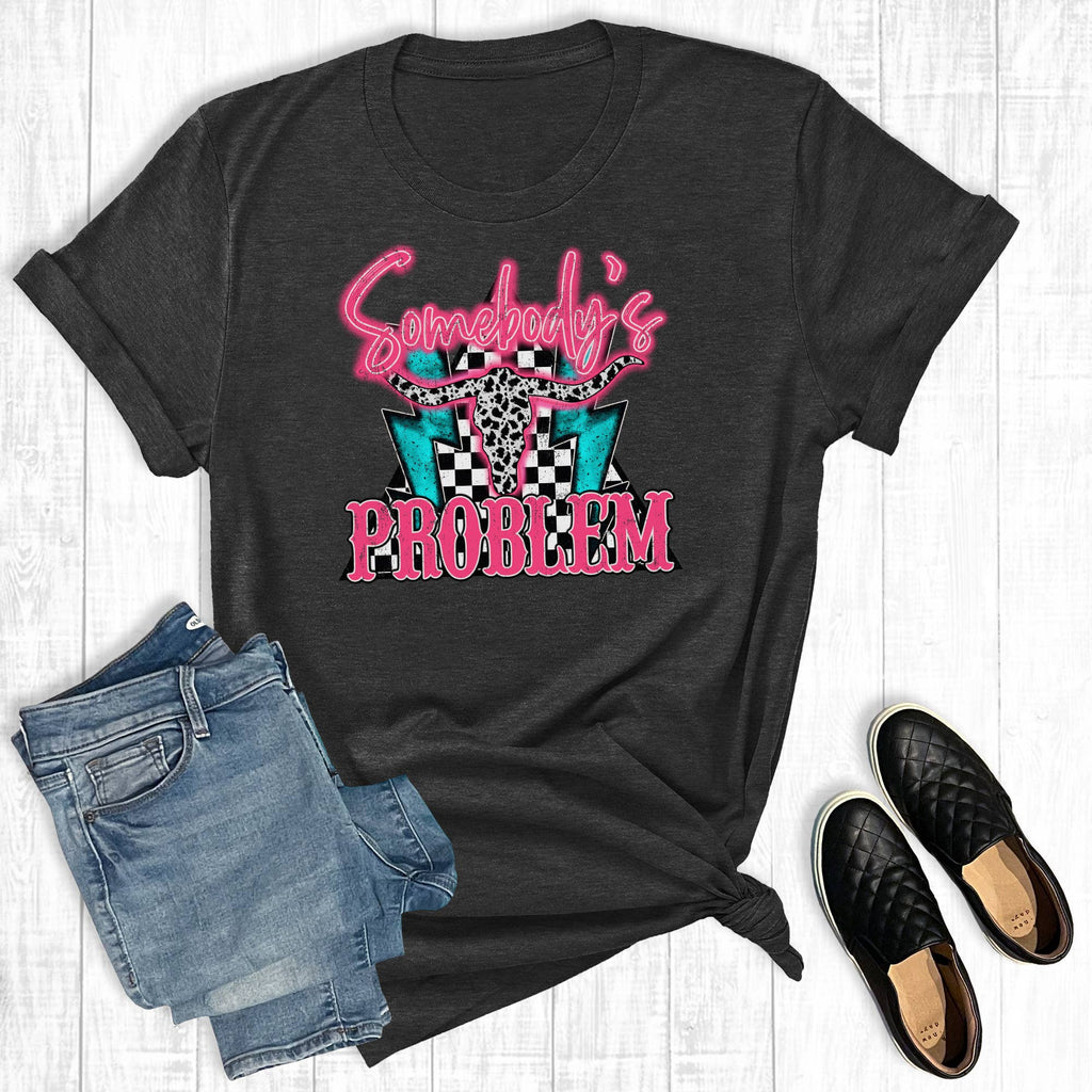 Western Somebody's Problem Graphic - Adult & Kids T-Shirts, Sweatshirts & Hoodies apparel design preview 1