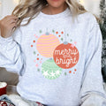 Merry and Bright, Pastel, Christmas - Adult & Kids T-Shirts, Sweatshirts & Hoodies apparel design preview 1