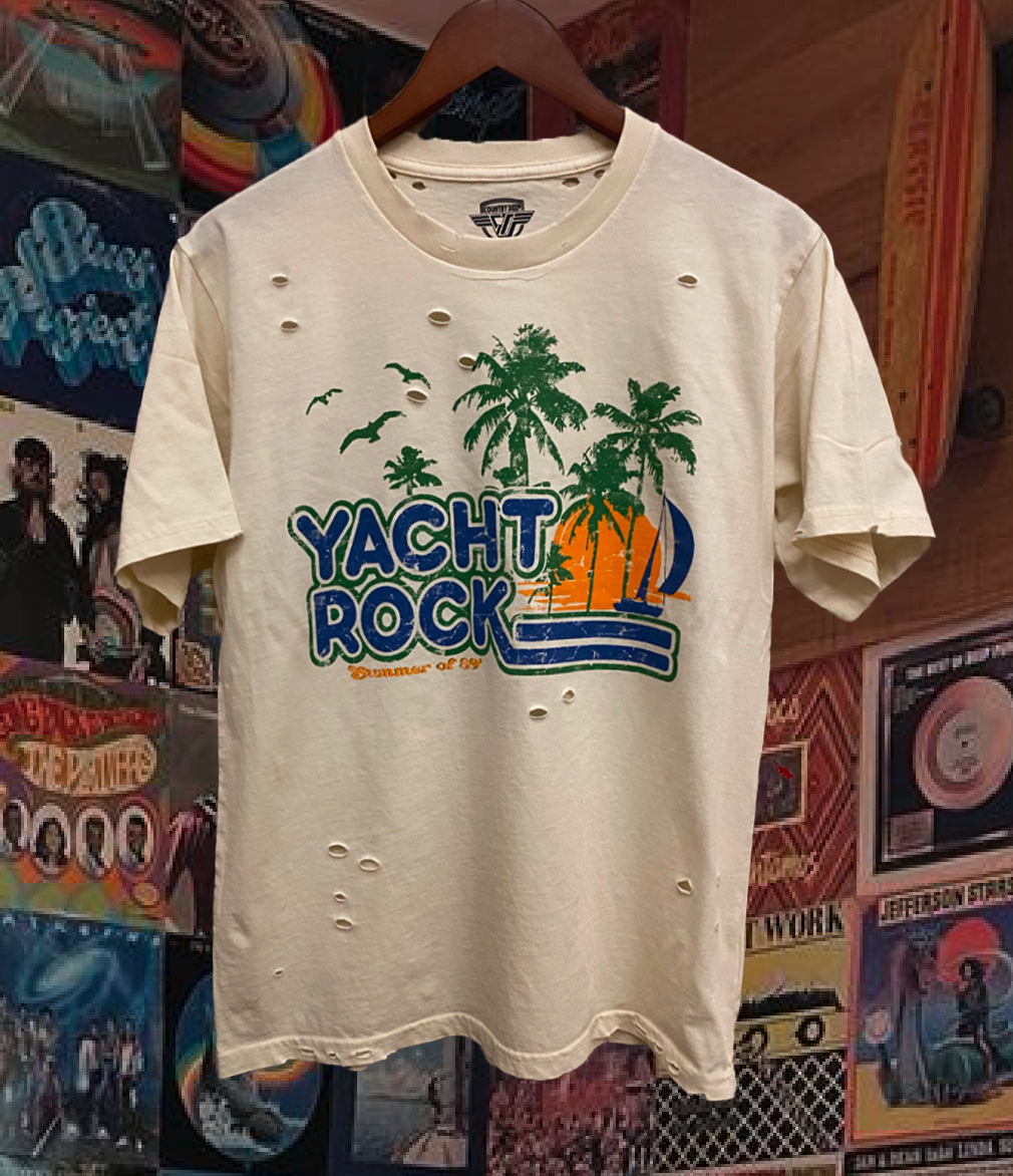 Yacht Rock Summer of 89 Distressed Vintage - Adult & Kids T-Shirts, Sweatshirts & Hoodies apparel design preview 1