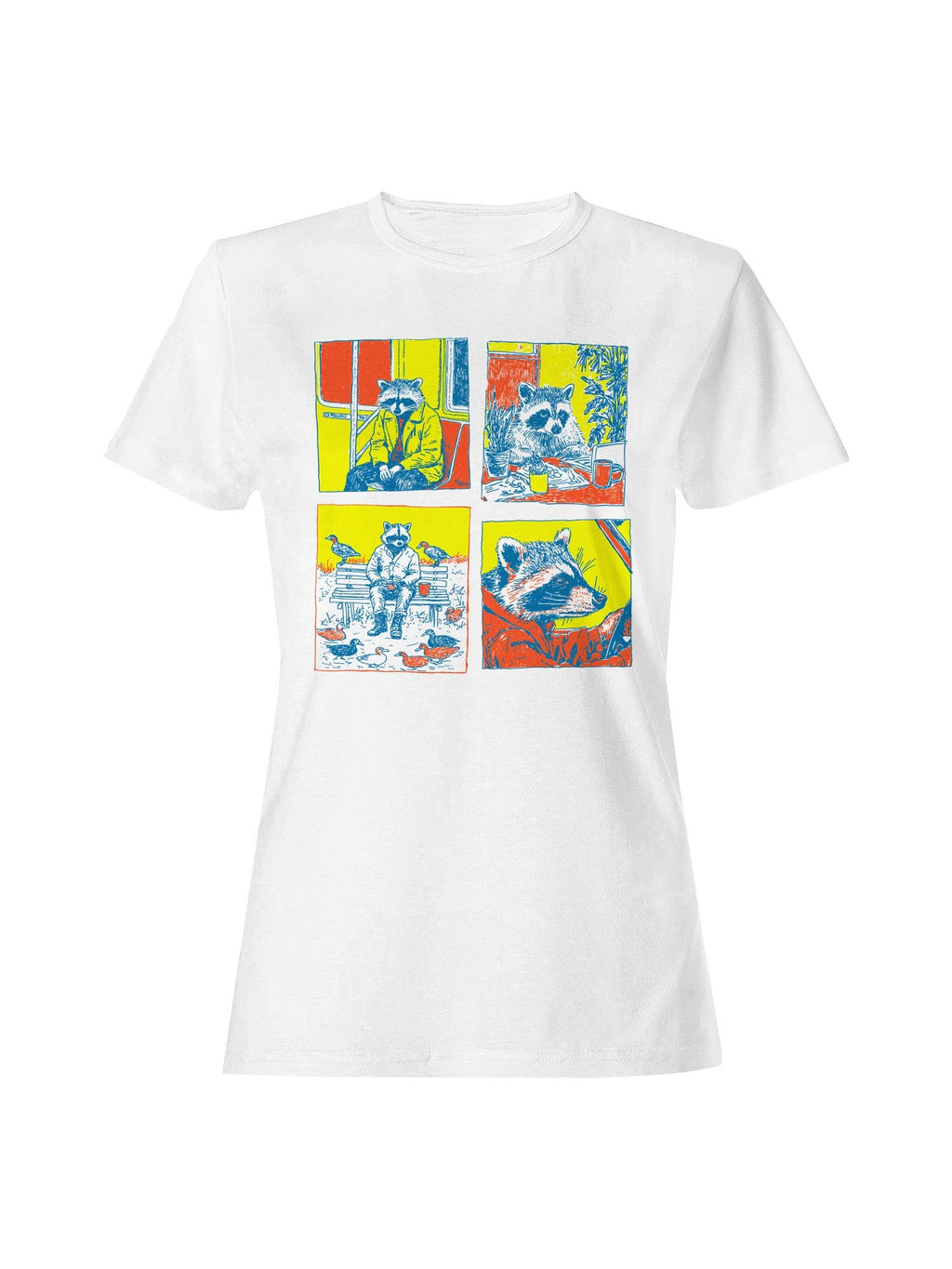 Melancholic Raccoon Vibes Art Women's - Adult & Kids T-Shirts, Sweatshirts & Hoodies apparel design preview 1