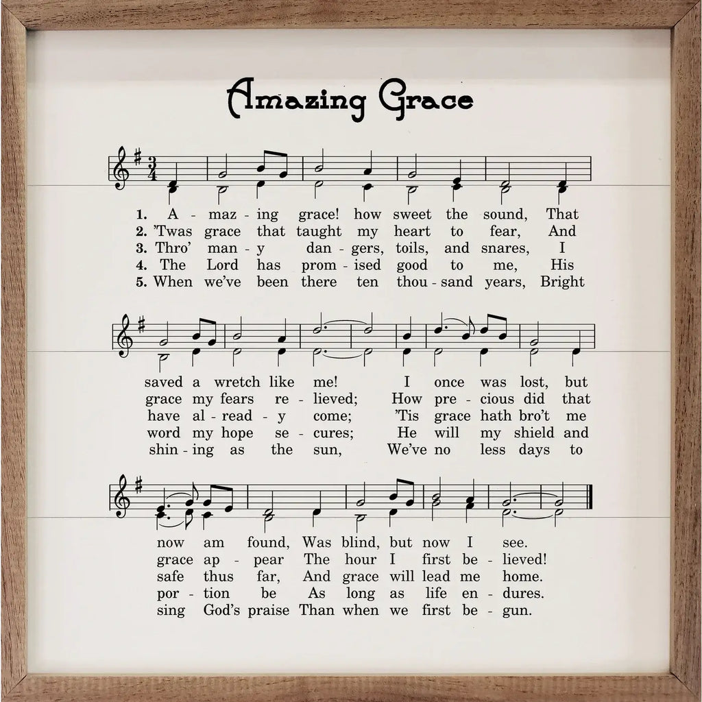 Amazing Grace Sheet Music White - Adult & Kids T-Shirts, Sweatshirts & Hoodies apparel design preview 1