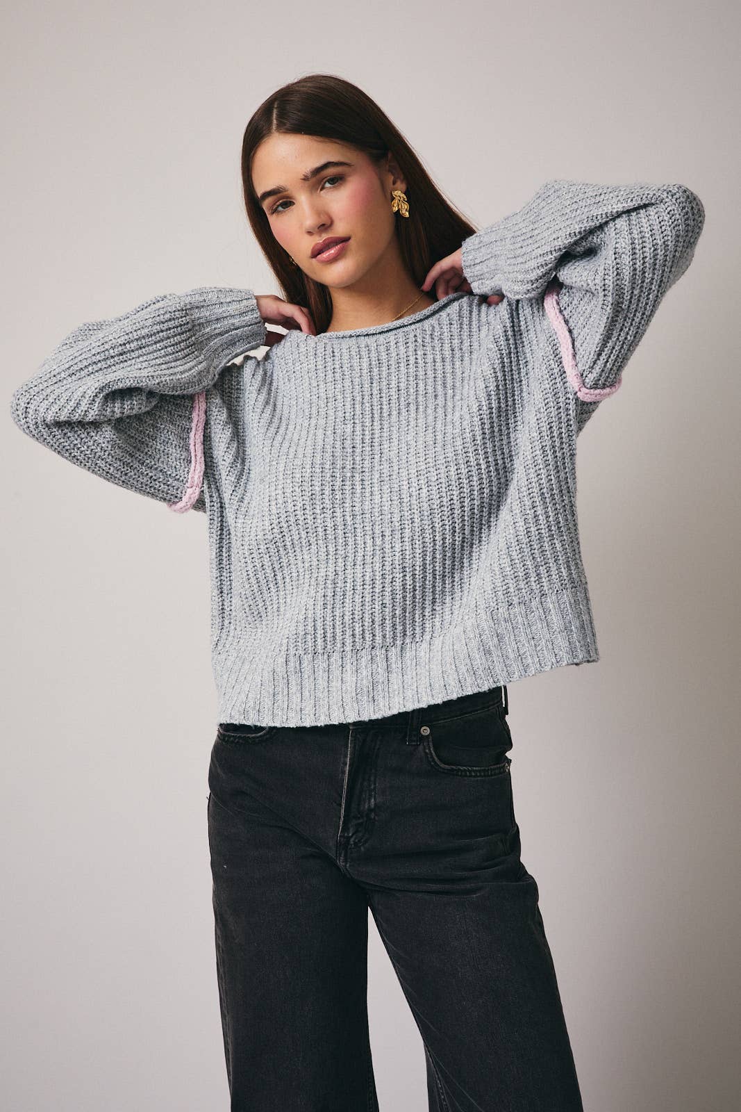 Round Roll Up Neck Slouchy Fit Sweater - Adult & Kids T-Shirts, Sweatshirts & Hoodies apparel design preview 1