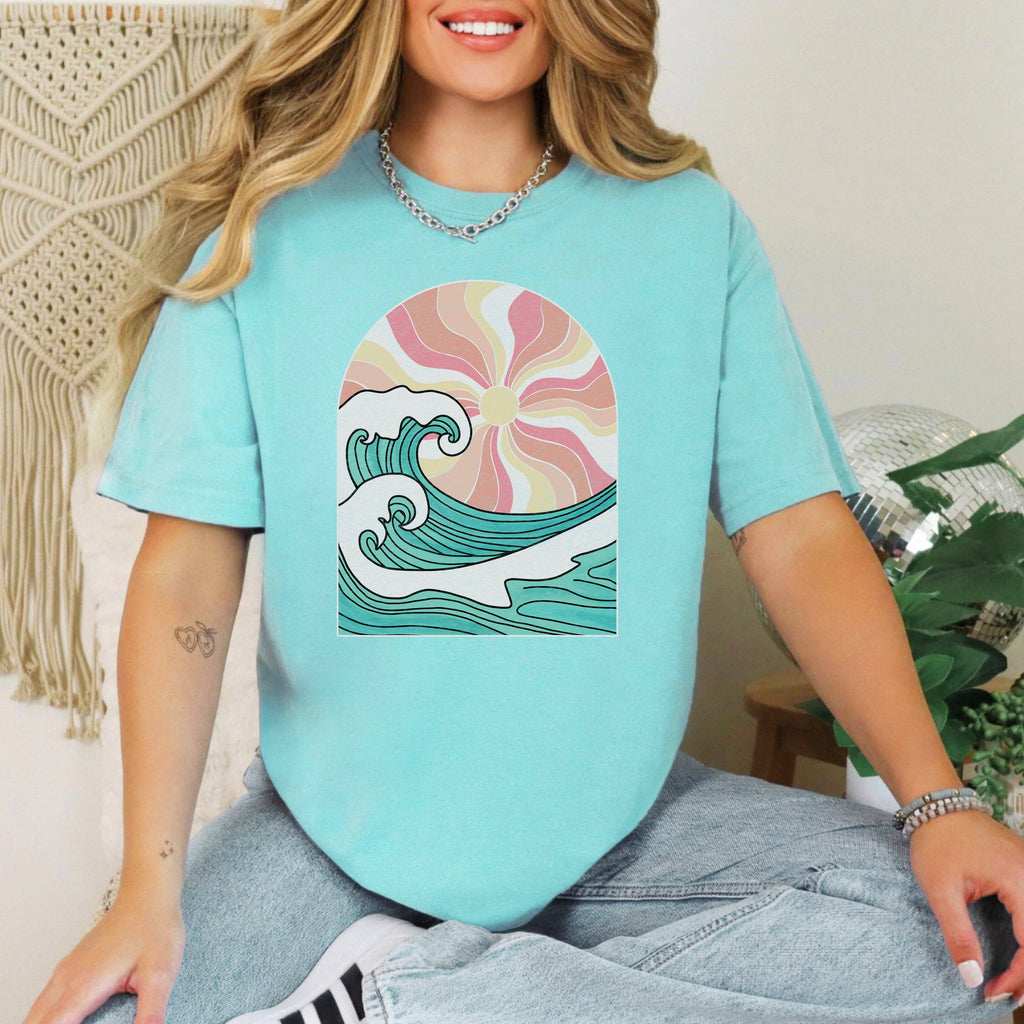 Ocean Sunset Beach Wave - Adult & Kids T-Shirts, Sweatshirts & Hoodies apparel design preview 1