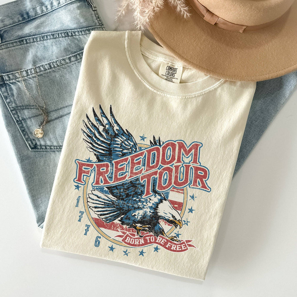 Freedom Tour, America, 1776, Flag, Fighter Jets, - Adult & Kids T-Shirts, Sweatshirts & Hoodies apparel design preview 1