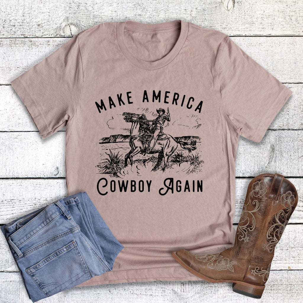 Western Make America Cowboy Again Graphic - Adult & Kids T-Shirts, Sweatshirts & Hoodies apparel design preview 1